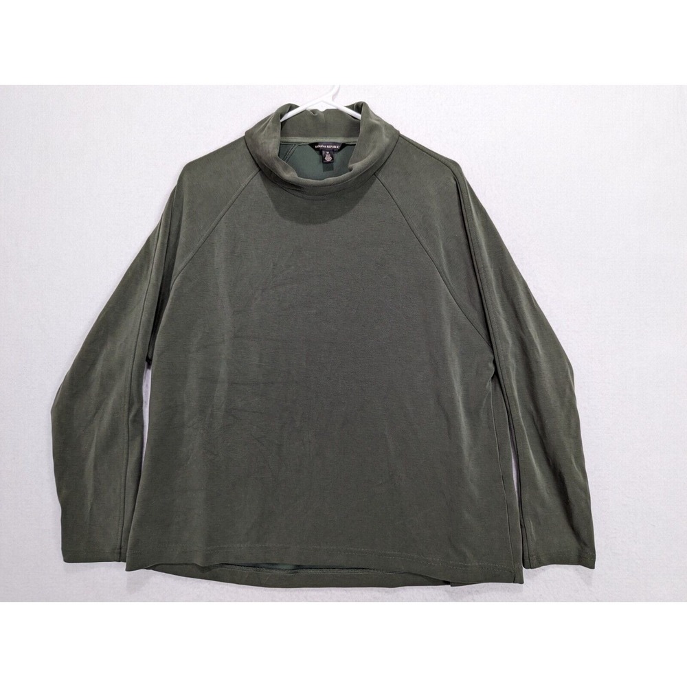 Banana Republic Pullover Top Turtleneck Size M Polyester Blend Green
